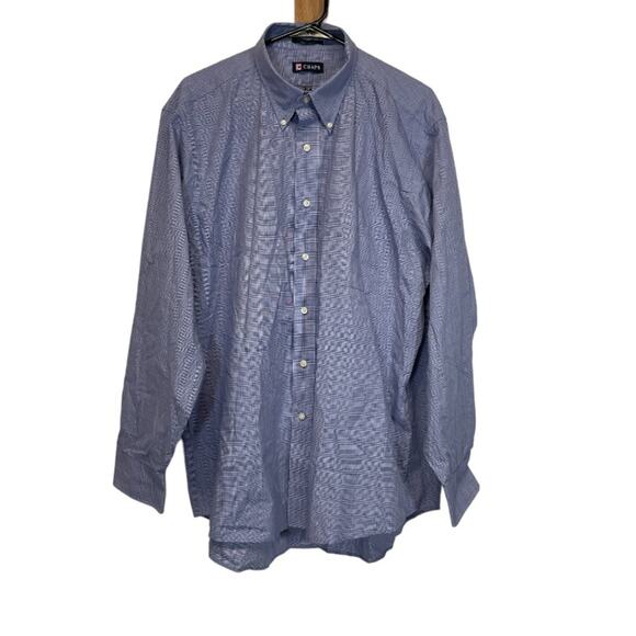 Chaps‎ Blue Plaid Striped Long Sleeve Button Down Shirt Size XL - Picture 1 of 8